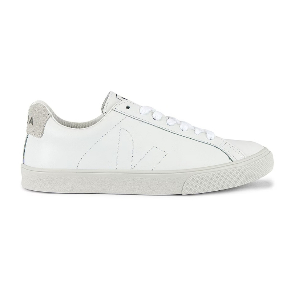 Veja White and Gray Minimalist Sneakers